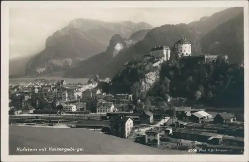 Ansichtskarte Kufstein Blick auf den Ort mit Kaisergebirge 1928