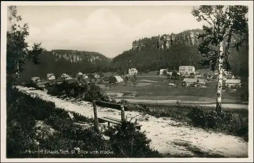 Postcard Eiland-Tissa (Tyssa) Ostrov u Tisé Tisá Blick von Hacke 1932 