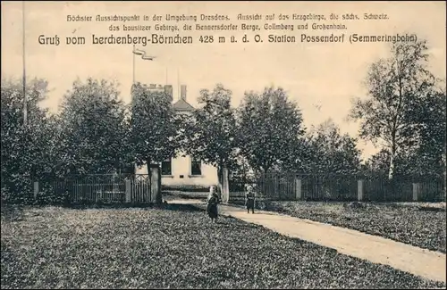 Ansichtskarte Börnchen-Bannewitz Lerchenberg - Restauration 1910 