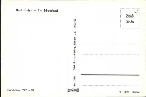 Ansichtskarte Bad Elster Im Moorbad 1959