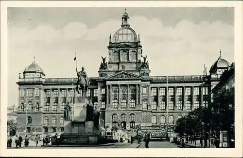 Postcard Prag Praha Národni muzeum/Nationalmuseum 1939
