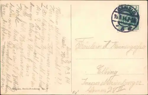 Postcard Danzig Gdańsk/Gduńsk Partie am Schützenhaus 1914 