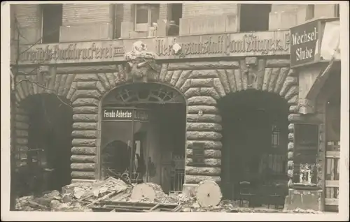 Kreuzberg-Berlin zerstörte Geschäft Lindenstr. 3 SPD Vorwärts Mehringplatz 1919