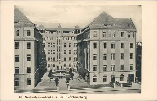 Ansichtskarte Schöneberg-Berlin St. Norbert Krankenhaus 1922 