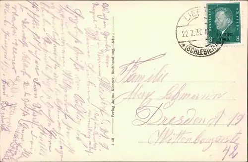 Ullersdorf-Liebau (Schlesien) Ulanowice Lubawka Sprungschanze und Stadt 1928