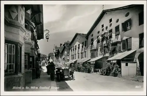 Ansichtskarte Matrei am Brenner Straßenpartie - Gasthaus Krone 1936 