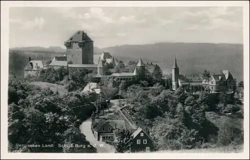 Ansichtskarte Burg an der Wupper-Solingen Blick auf das Schloß 1936 