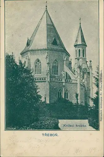 Postcard Třeboň Knížecí hrobka 1900