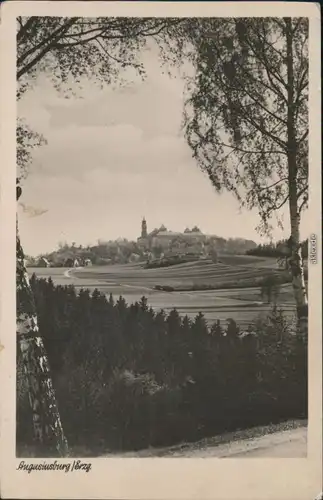 Ansichtskarte Augustusburg Panorama 1955