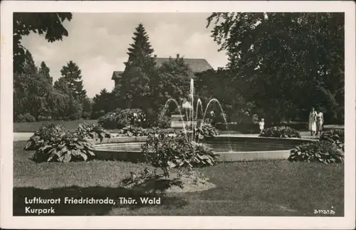 Ansichtskarte Friedrichroda Kurpark 1956