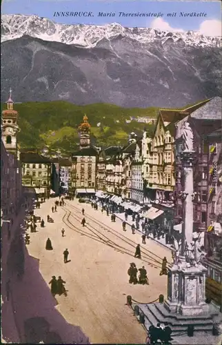 Ansichtskarte Innsbruck Maria Theresienstraße mit Nordkette 1926