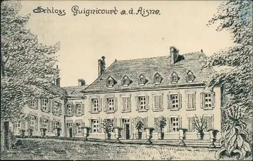 CPA Guignicourt Schloss Guignicourt 1909