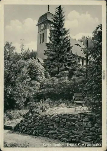 Ansichtskarte Kipsdorf-Altenberg (Erzgebirge) Berg-Kirche 1956