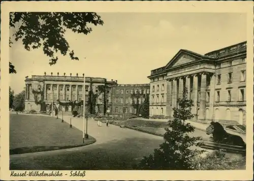 Ansichtskarte Kassel Cassel Schloss Wilhelmshöhe 1955