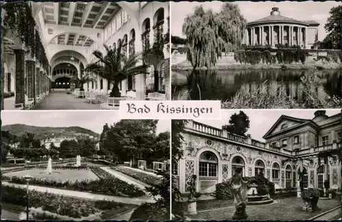 Bad Kissingen Wandelhalle, Regentenbau, Rosengarten, Schmuckhof 1957