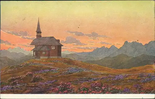 Ansichtskarte  Künstlerkarte v. Wolff "Elisabethkapelle" 1926