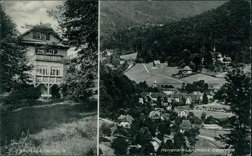 Ansichtskarte Bad Herrenalb Pension Landhus Gertrude 1939