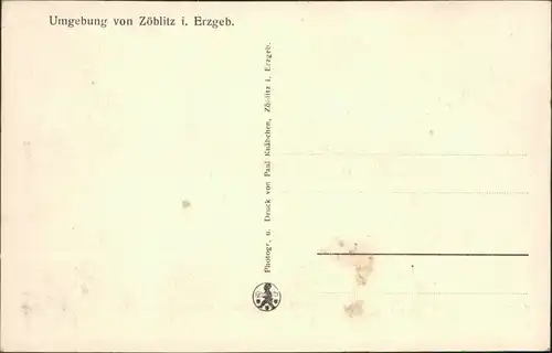 Ansichtskarte Zöblitz am Grünen Graben 1929