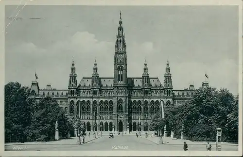Ansichtskarte Wien Wiener Rathaus 1938