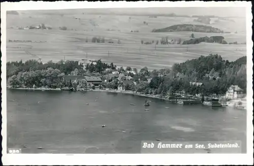 Postcard Hammer am See Hamr na Jezeře Luftbild b Leipa Liberec 1939