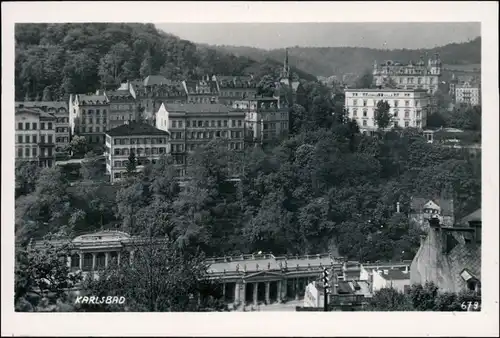 Postcard Karlsbad Karlovy Vary Blick auf die Stadt 1936 