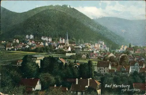 Ansichtskarte Bad Harzburg Blick auf den Ort 1912