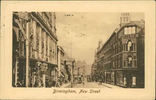 Postcard Birmingham New Street 1910