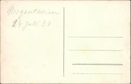 Ansichtskarte Bad Mergentheim Kuranstalt Hohenlohe 1934