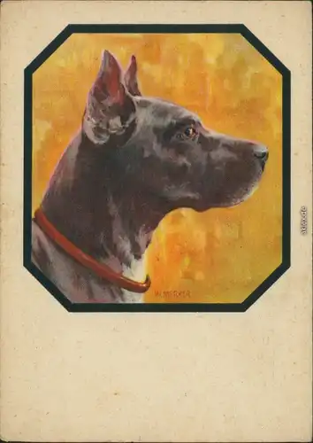 Ansichtskarte  Künstlerkarte v. W. Merker - Hund 1930