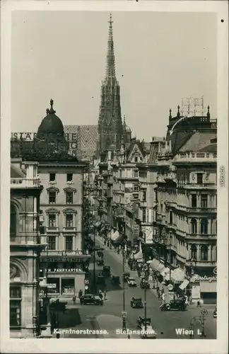 Ansichtskarte Wien Stephansdom und Kärntnerstraße 1937
