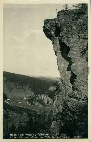 Pobershau-Marienberg im Erzgebirge Blick vom Vogeltoffelfelsen  1935