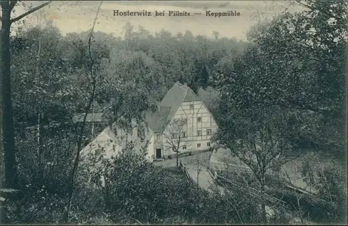 Ansichtskarte Hosterwitz-Dresden Partie an der Keppmühle 1929 