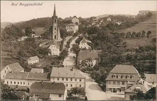 Ansichtskarte Bad Gottleuba-Berggießhübel Stadtpartie 1912 