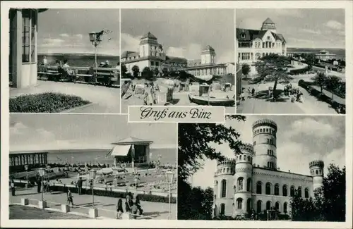 Binz (Rügen) Mehrbildkarte Strand, Schloss 1960