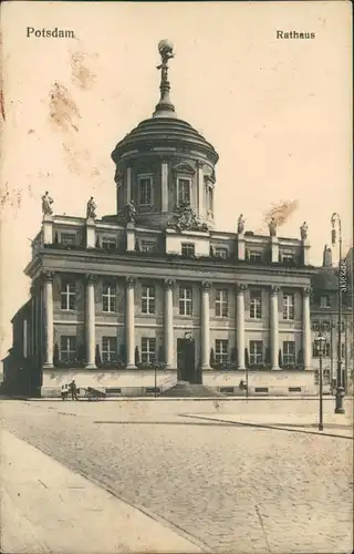 Ansichtskarte Potsdam Partie am Rathaus 1913 