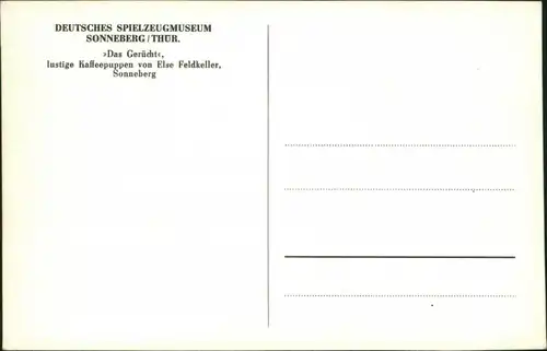 Ansichtskarte Sonneberg Deutsches Spielzeugmuseum - Kaffeepuppen 1929 