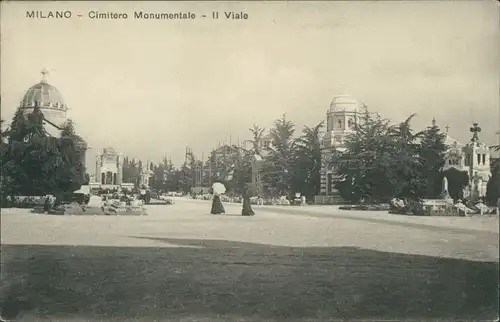 Cartoline Mailand Milano Cimitero Monumentale II Viale 1920 