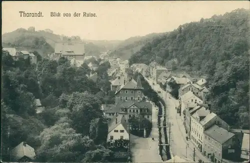 Ansichtskarte Tharandt Straßenblick 1913 