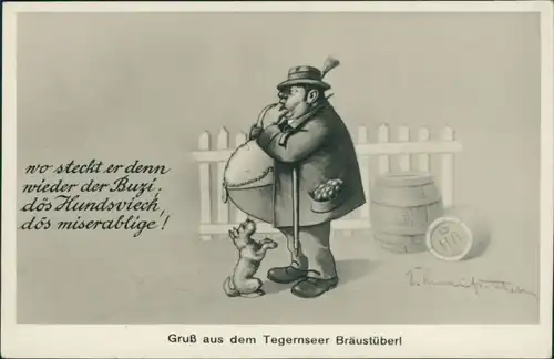 Tegernsee (Stadt) Reklame & Werbung - Tegernseer Bräustüberl 1932