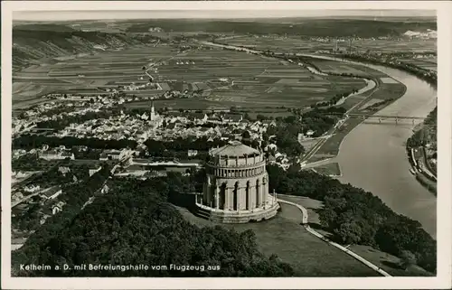 Ansichtskarte Kelheim Luftbild - Befreiungshalle 1932