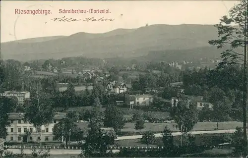 Postcard Mariental-Schreiberhau Szklarska Poręba Blick auf den Ort 1908