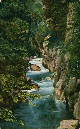 Ansichtskarte Thale (Harz) Bodekessel (Bodetal) 1915