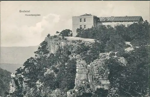 Ansichtskarte Thale (Harz) Hexentanzplatz (Bodetal) 1914