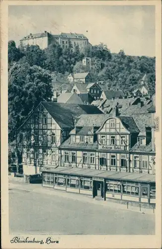 Ansichtskarte Blankenburg (Harz) Partie am Gebirgshotel 1934 