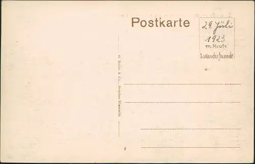 Ansichtskarte Gernrode-Quedlinburg Partie am Offizierheim 1913 