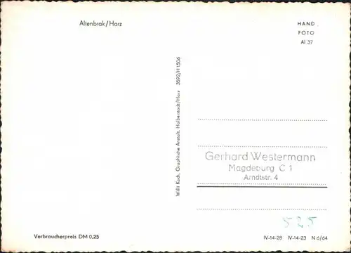 Ansichtskarte Altenbrak Teilansicht, Rinder im Dorf, See, Dorf mit Fluss 1964