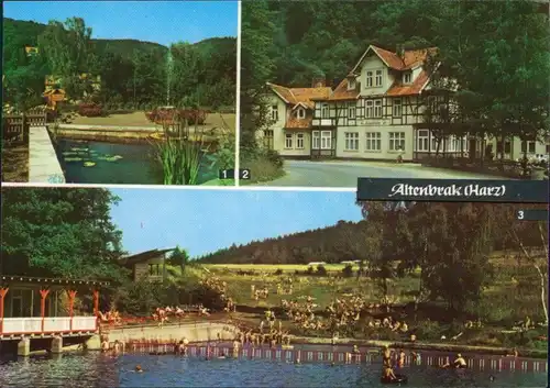 Ansichtskarte Altenbrak Rolandseck, FDGB-Erholungsheim, Waldbergbad 1976