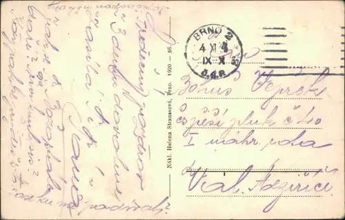 Postcard Brünn Brno Besedni dum/Straßenpartie 1920 