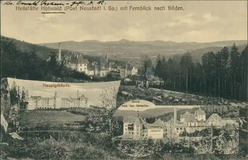 Hohwald (Sachsen) 3 Bild: Ansichten der Heilstätte Hohwald 1915 