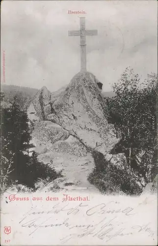 Ansichtskarte Ilsenburg (Harz) Ilsestein - Gipfelkreuz 1905